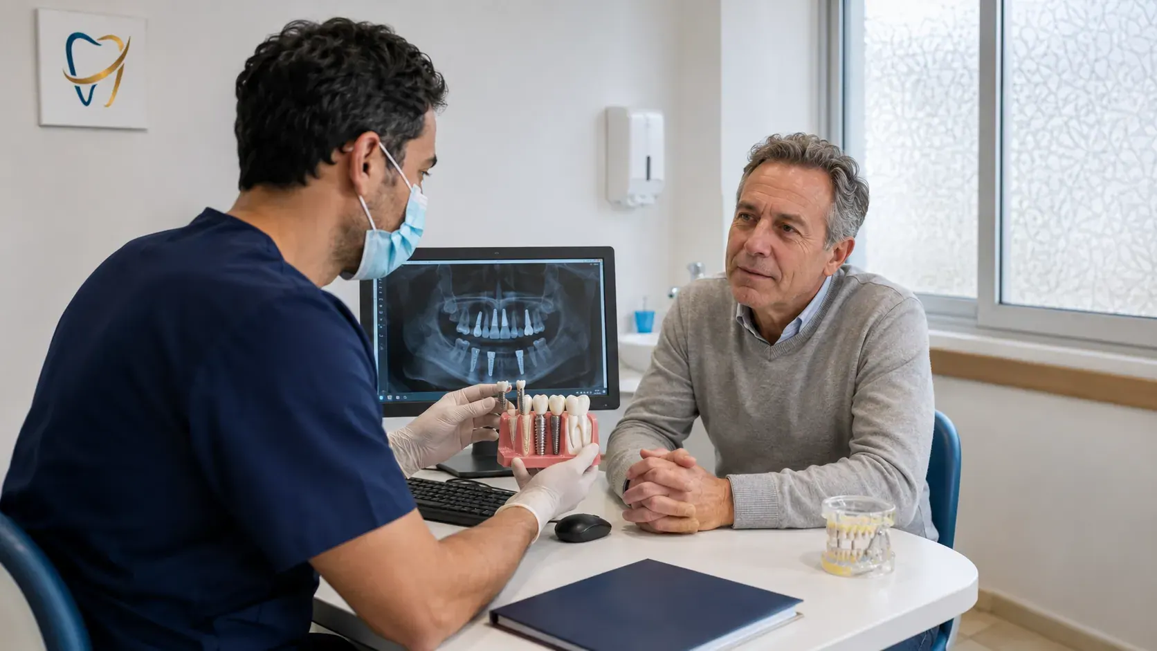 Explication du remplacement d'une dent par un implant