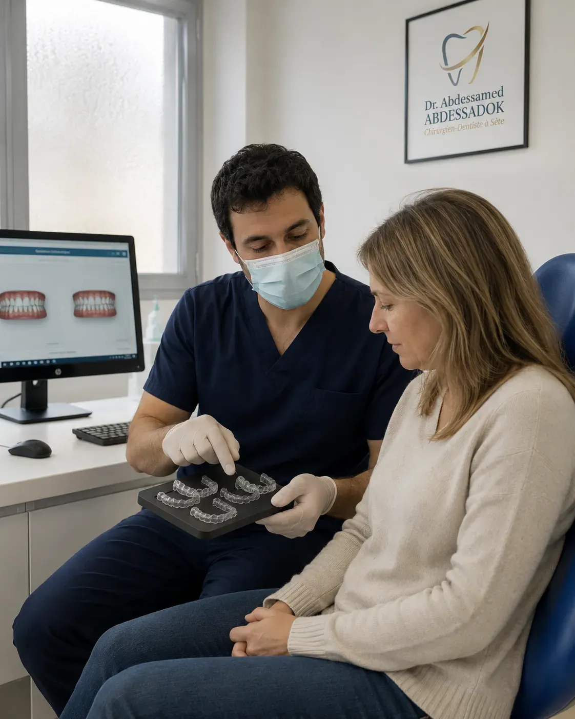 Comparaison de différents aligneurs pendant une consultation