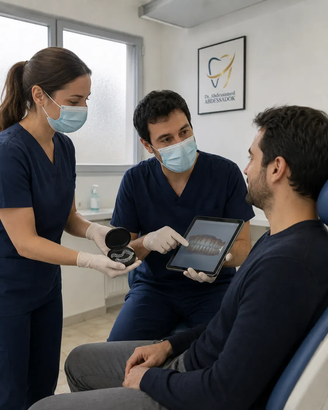 Explication d'un projet orthodontique avec supports numériques