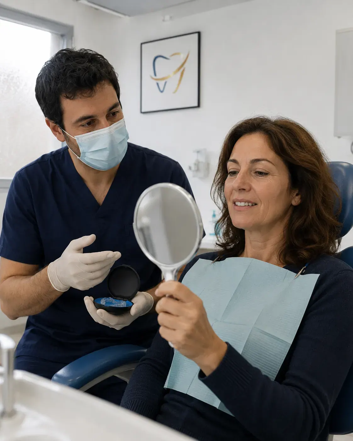 Observation du sourire au cours d'un suivi orthodontique
